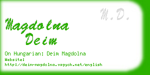 magdolna deim business card